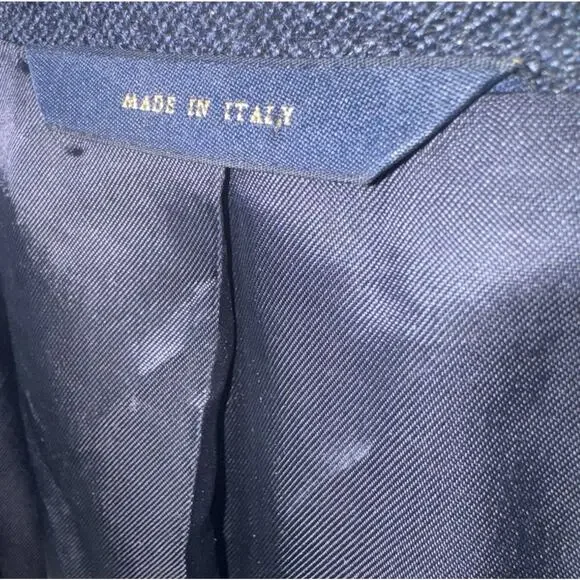 Brooks Brothers Blazer Silk Linen Wool Blend 2 Button Blue Men Size 44R